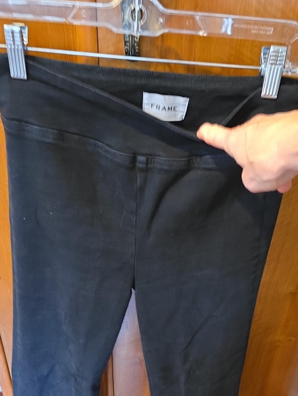 Frame Denim Women's Black Bell Bottom Pull On Pants